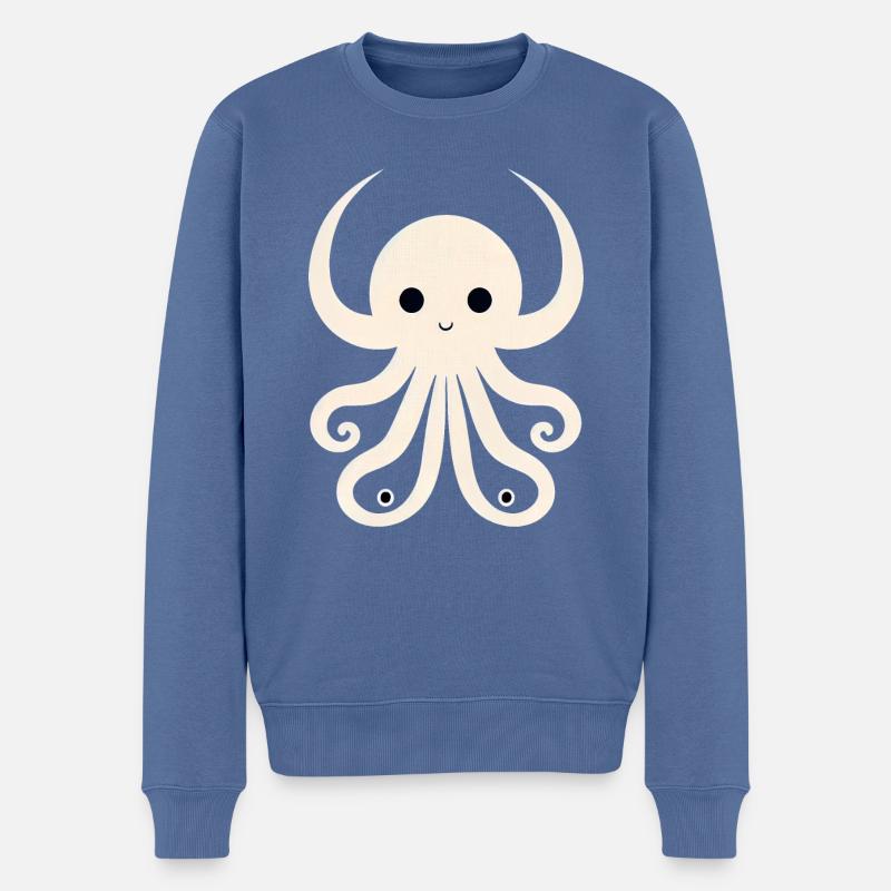 Chaire - Pull Premium bio Homme - bleu pigeon