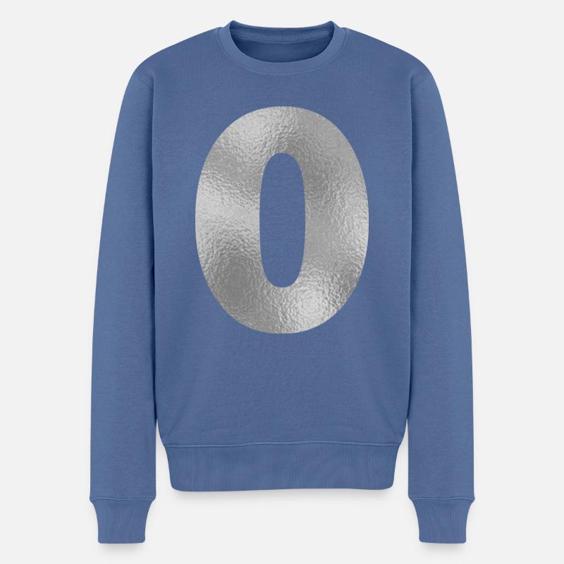 Numéro 0 Argent - Pull Premium bio Homme - bleu pigeon