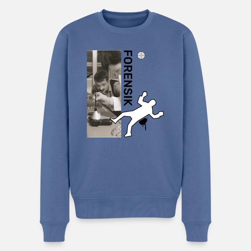 Spurensicherung - Kripo Polizei Kriminaltechnik - Männer Premium Bio Pullover - Taubenblau