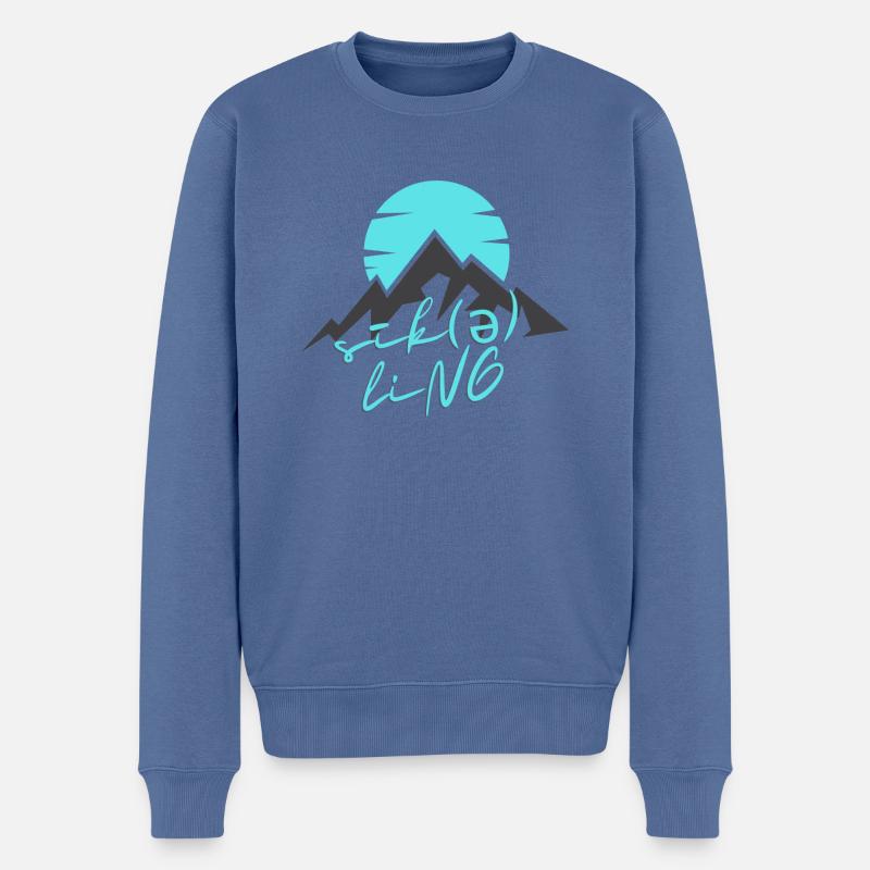 Cycling / Radfahren - Männer Premium Bio Pullover - Taubenblau