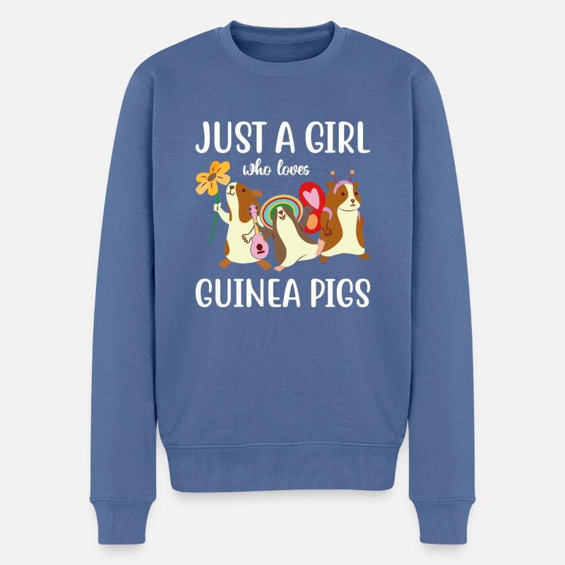 Just A Girl Who Loves Guinea Pigs - Männer Premium Bio Pullover - Taubenblau