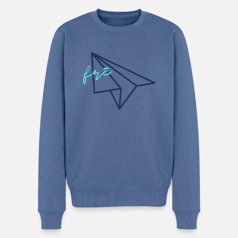 Libre, Volez, Liberté - Pull Premium bio Homme - bleu pigeon