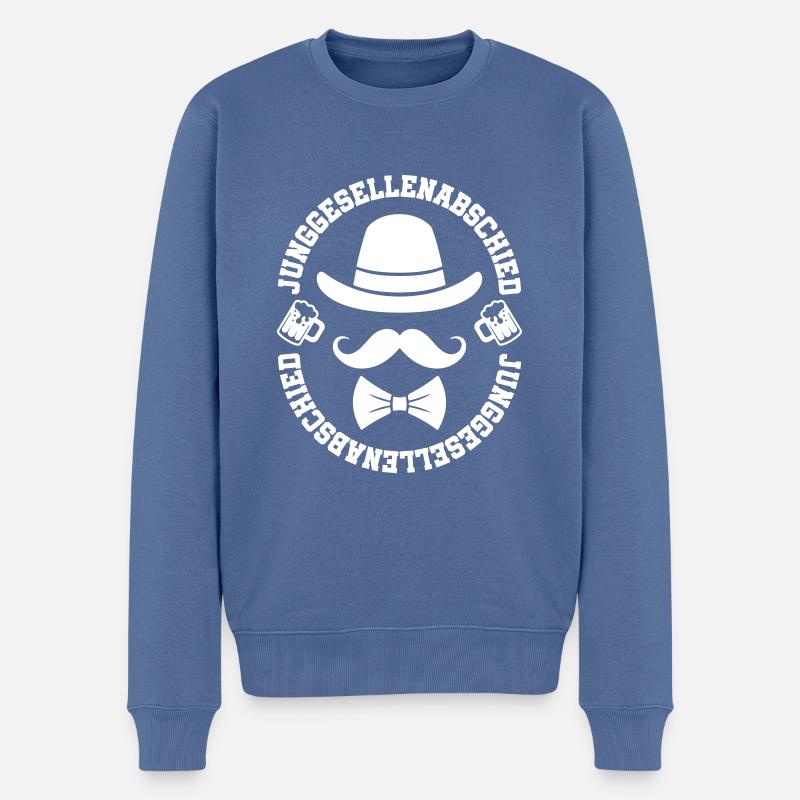 Junggesellenabschied Polterabend - Männer Premium Bio Pullover - Taubenblau