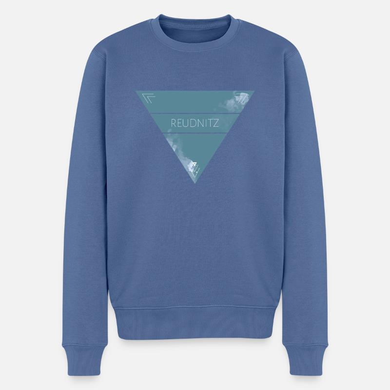 Reudnitz — Original aus Leipzig - Männer Premium Bio Pullover - Taubenblau