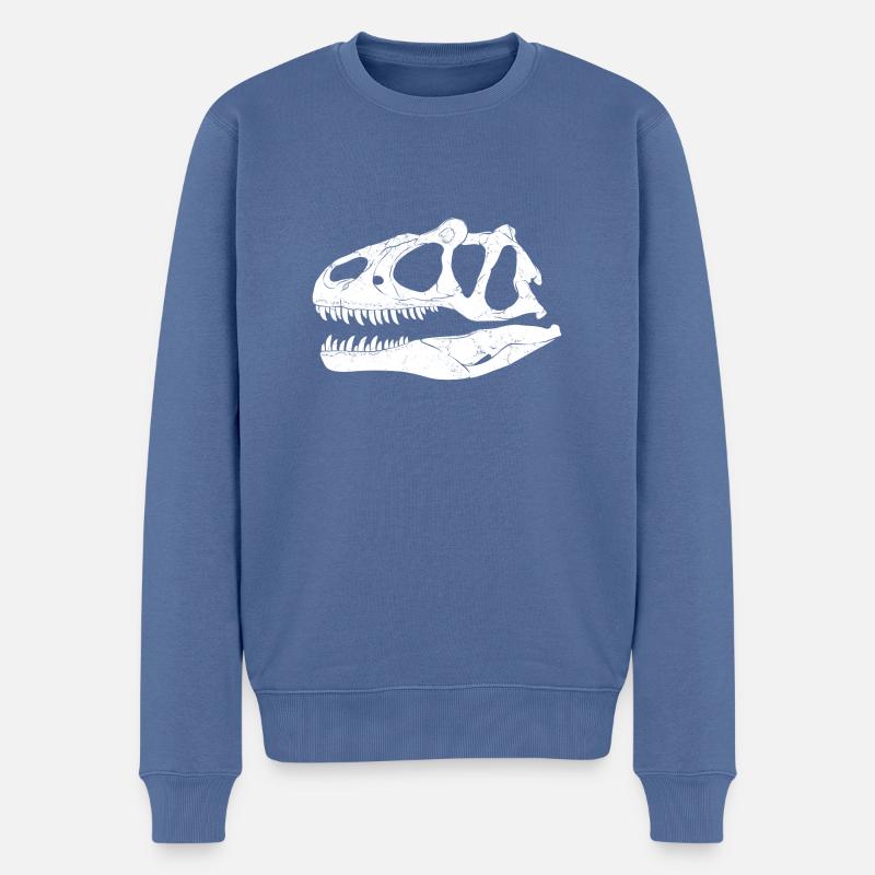 Fossile de Saurophaganax - Pull Premium bio Homme - bleu pigeon