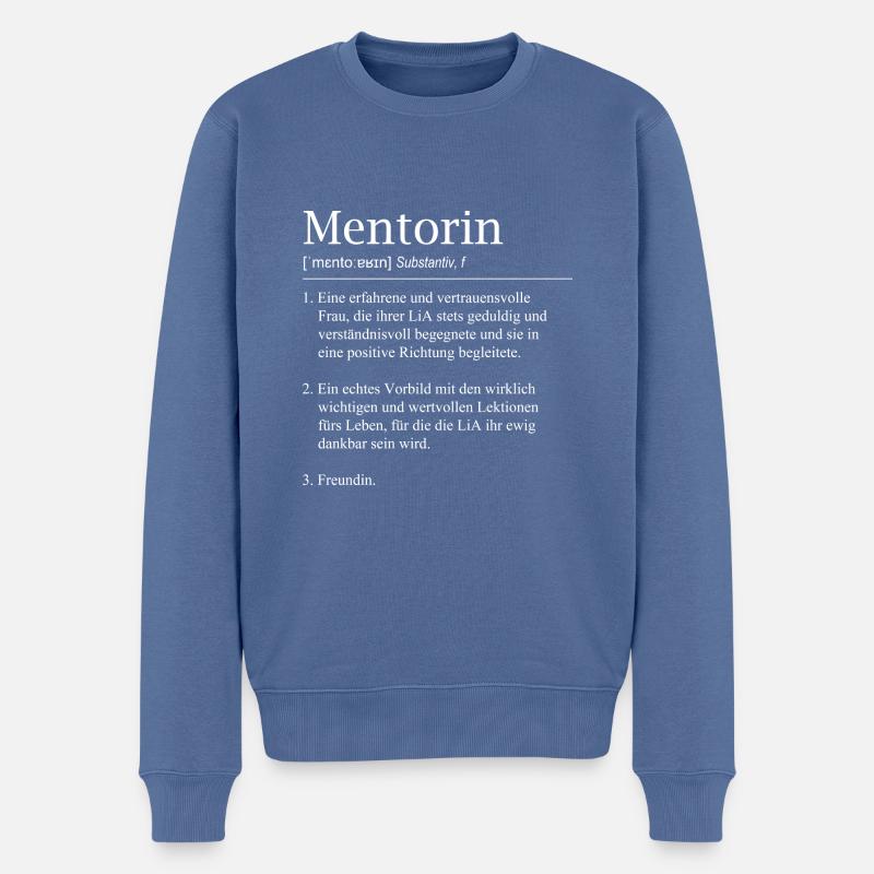 Mentorin LiA Definition Lehrerin - Männer Premium Bio Pullover - Taubenblau