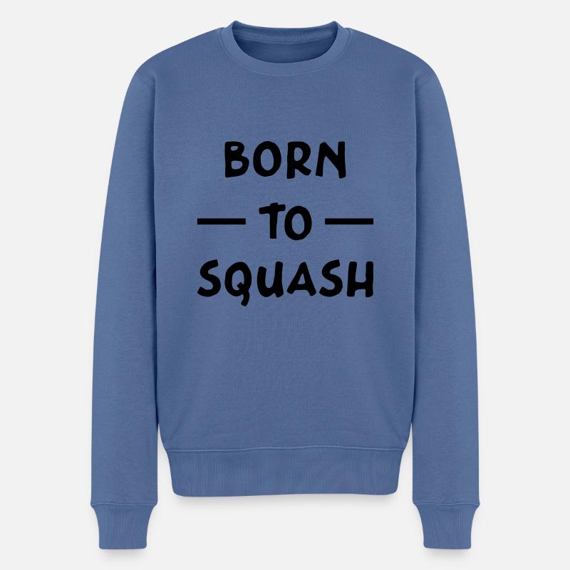 Born to squash - Pull Premium bio Homme - bleu pigeon