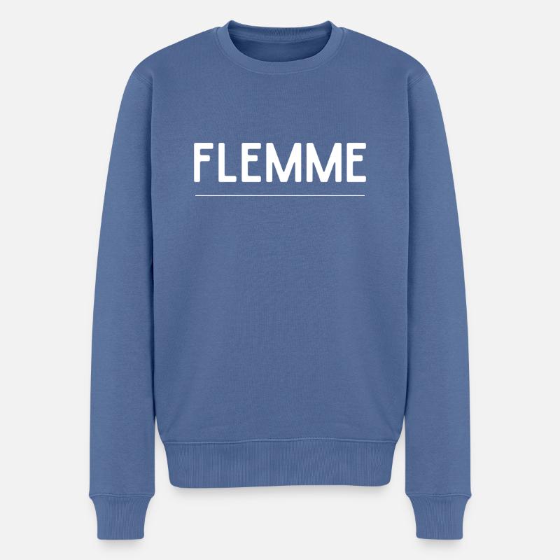 Flemme - Pull Premium bio Homme - bleu pigeon