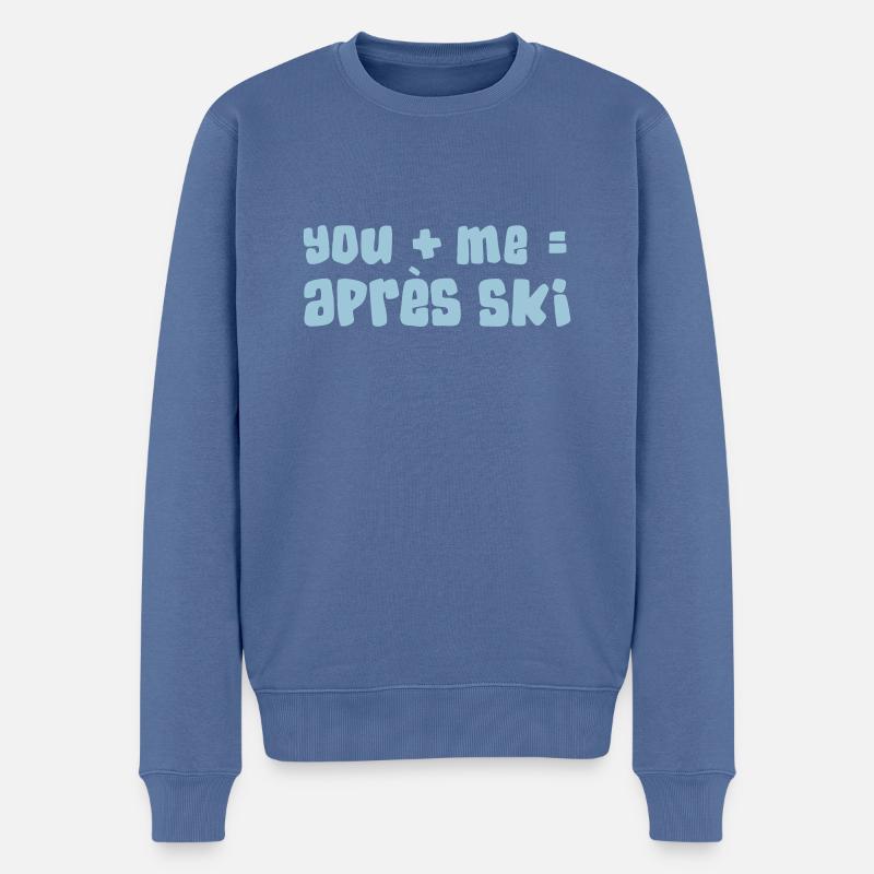 You + Me = Apres Ski - Männer Premium Bio Pullover - Taubenblau