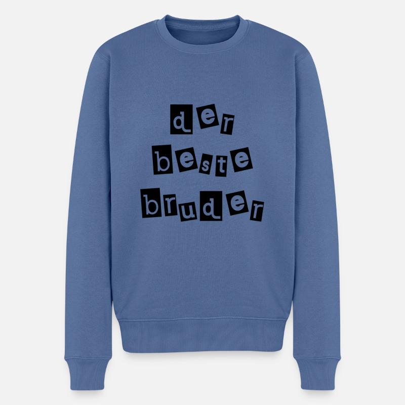 Der beste Bruder - Männer Premium Bio Pullover - Taubenblau