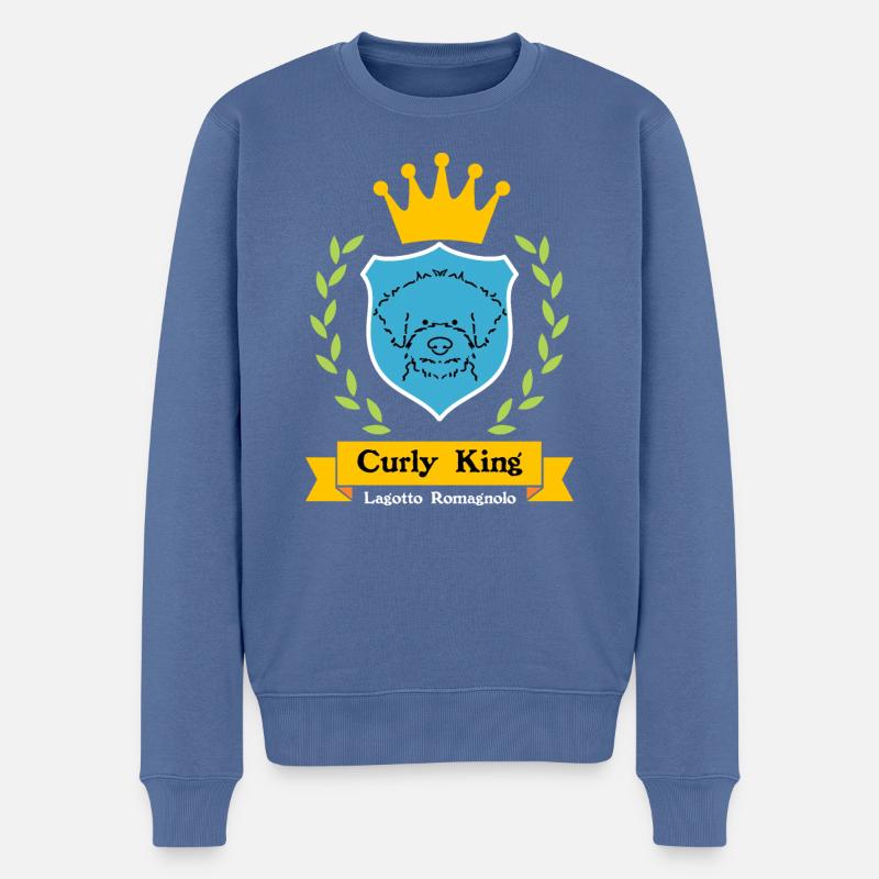 Wappen 4 1 - Männer Premium Bio Pullover - Taubenblau