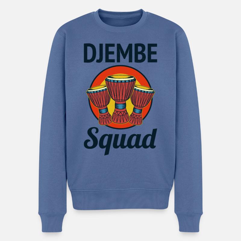Djembe Squad Schlagzeuger Musik Schlagzeuger Musiker - Männer Premium Bio Pullover - Taubenblau