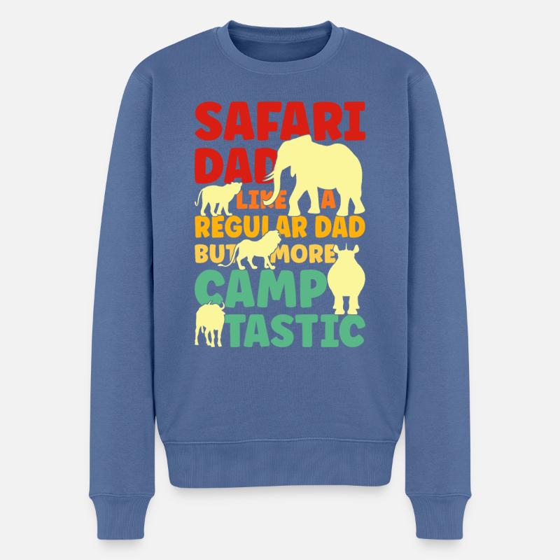 Safari Dad - Männer Premium Bio Pullover - Taubenblau