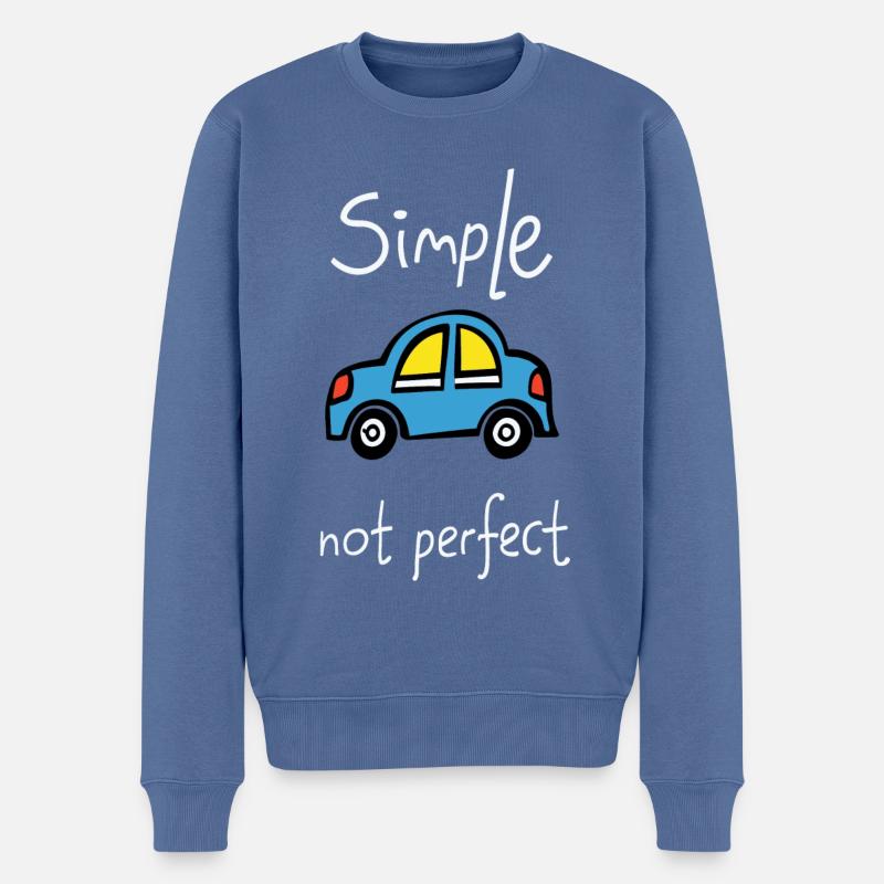 Simple car - Männer Premium Bio Pullover - Taubenblau