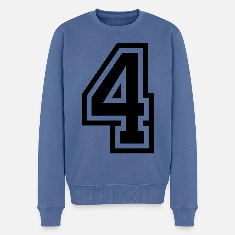 Symbole à 4 chiffres - Pull Premium bio Homme - bleu pigeon