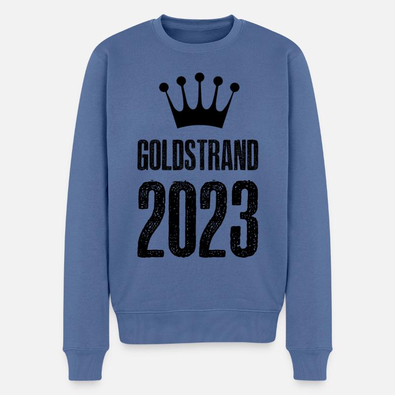 Sables d’Or 2023 Couronne - Pull Premium bio Homme - bleu pigeon