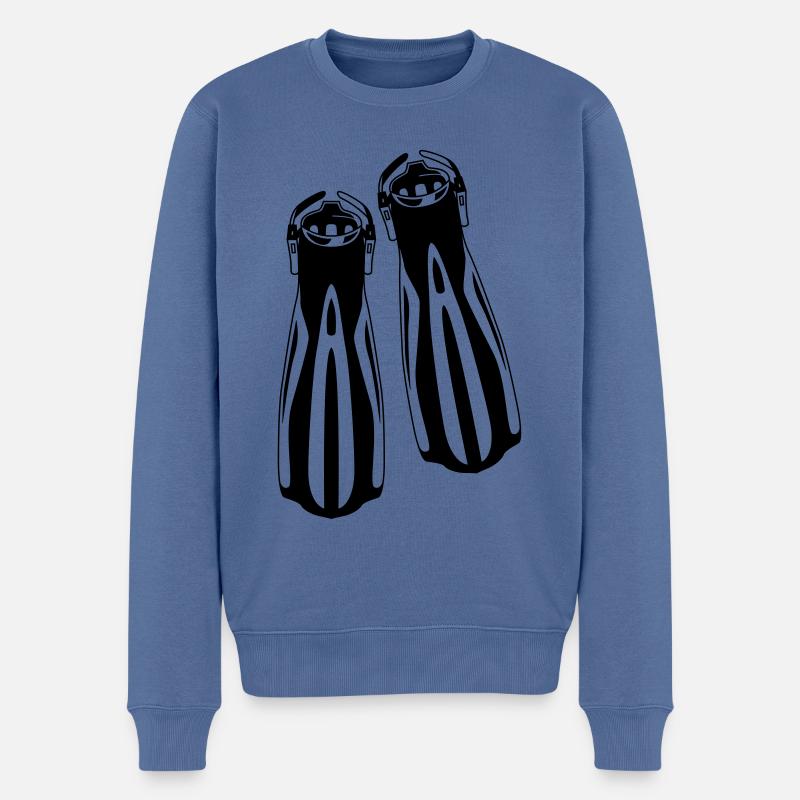 plongée plongeur plongée symbole - Pull Premium bio Homme - bleu pigeon