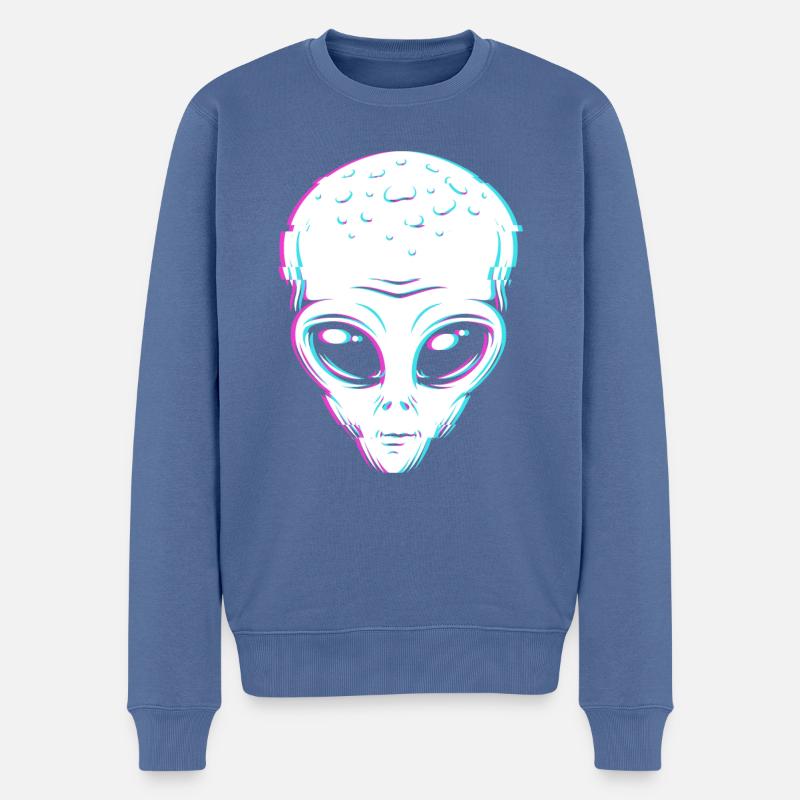 Alien - Männer Premium Bio Pullover - Taubenblau