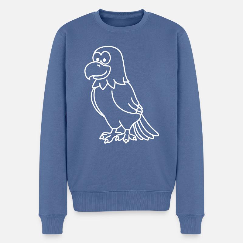 Aigle Comic Animal - Pull Premium bio Homme - bleu pigeon