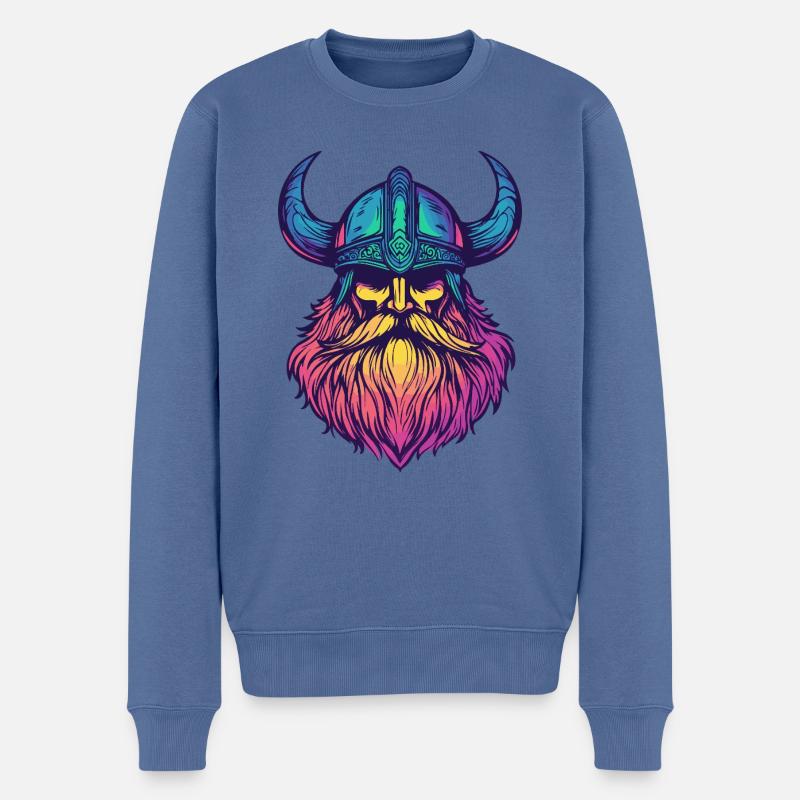 Wikinger - Männer Premium Bio Pullover - Taubenblau