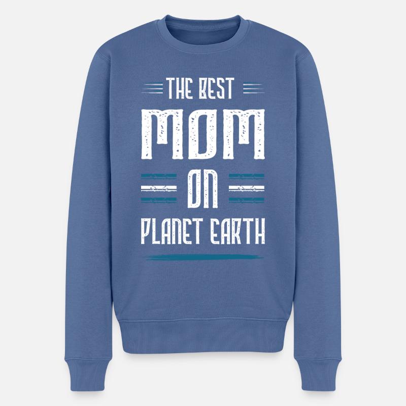 Meilleure maman Mom Citation Maman - Pull Premium bio Homme - bleu pigeon