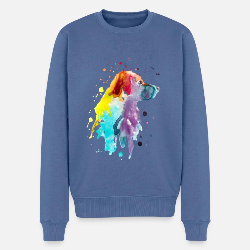 Australian Shepherd - Männer Premium Bio Pullover - Taubenblau