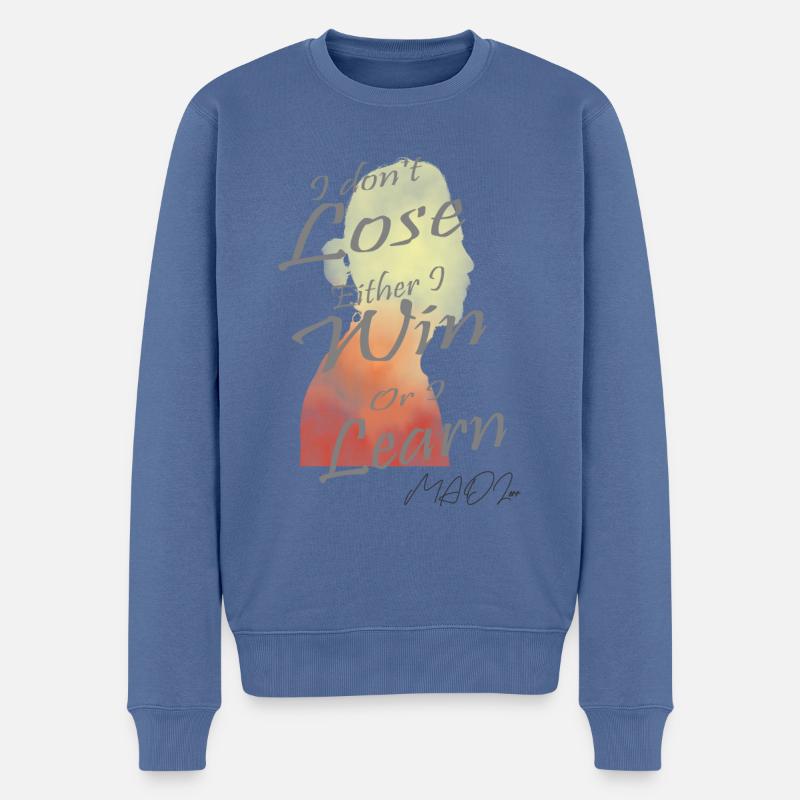Ich verliere nicht (Digitales Grafikdesign) #3 - Männer Premium Bio Pullover - Taubenblau