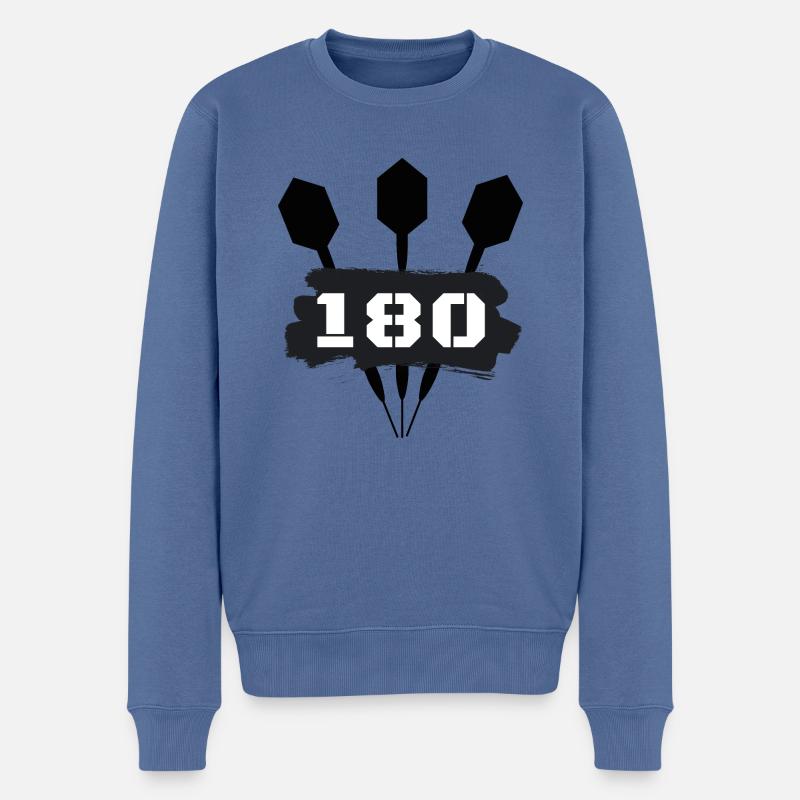 Fléchettes - Pull Premium bio Homme - bleu pigeon