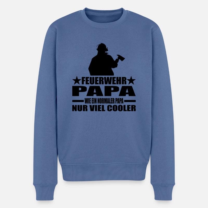 Feuerwehr - Männer Premium Bio Pullover - Taubenblau
