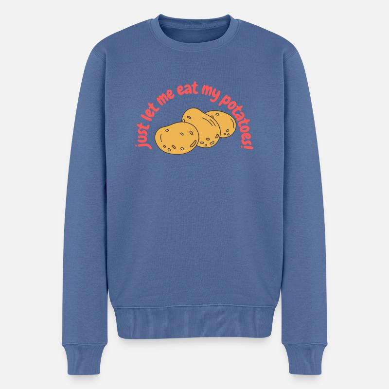 potatoes - Männer Premium Bio Pullover - Taubenblau