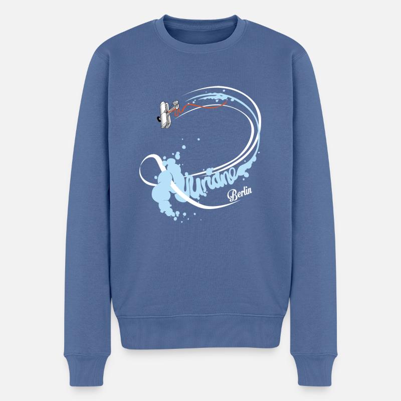 acrobaties aériennes - Pull Premium bio Homme - bleu pigeon