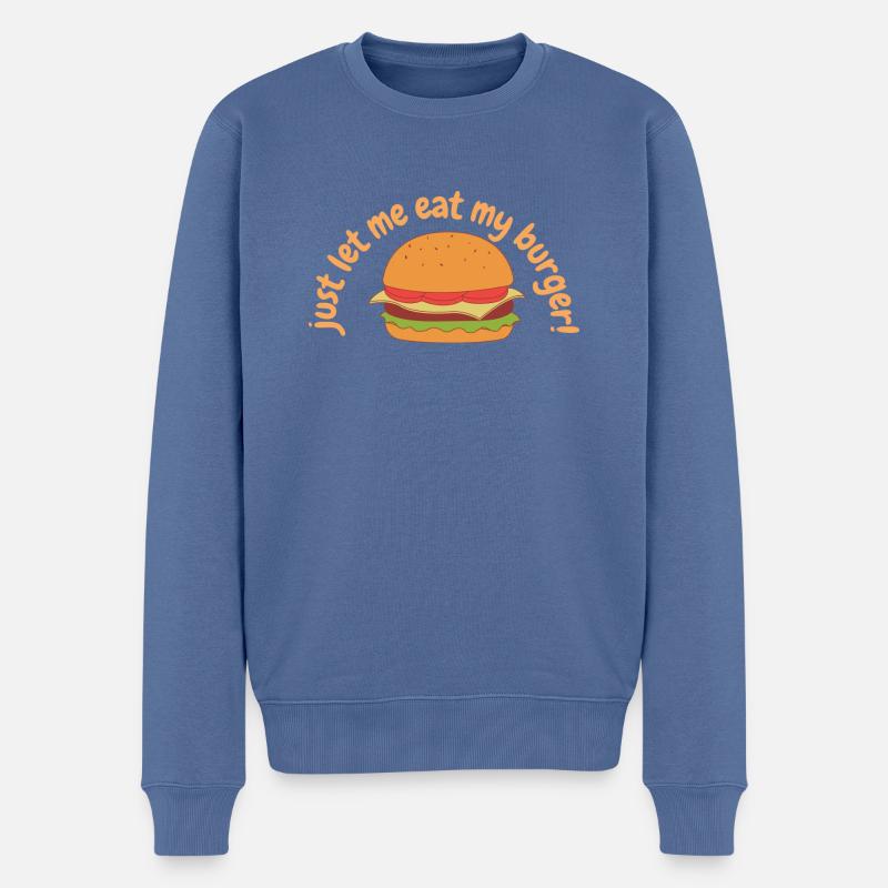 Burger - Pull Premium bio Homme - bleu pigeon