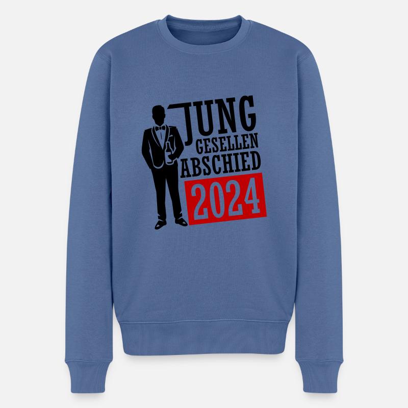 Junggesellenabschied 2024 - Männer Premium Bio Pullover - Taubenblau