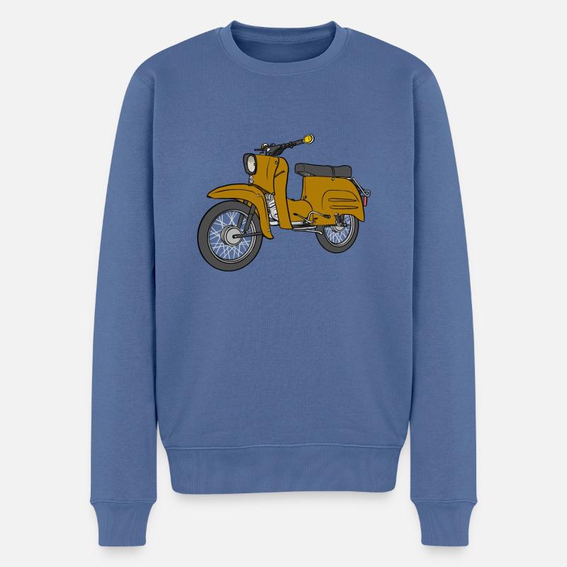 Simson Schwalbe Schwälbchen - Männer Premium Bio Pullover - Taubenblau