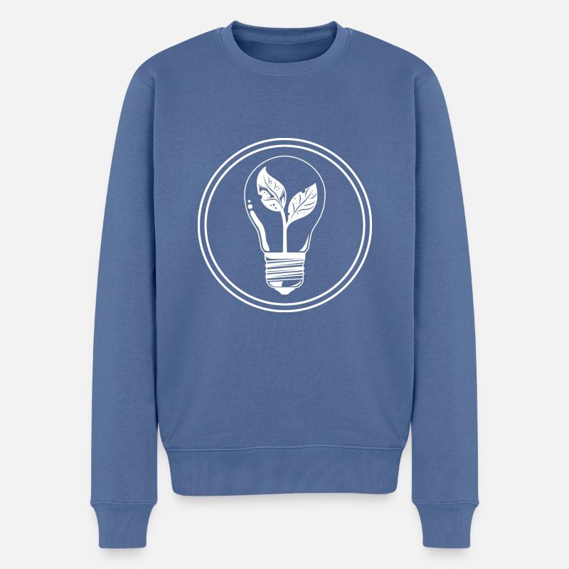 Ampoule Symbole Énergie - Pull Premium bio Homme - bleu pigeon