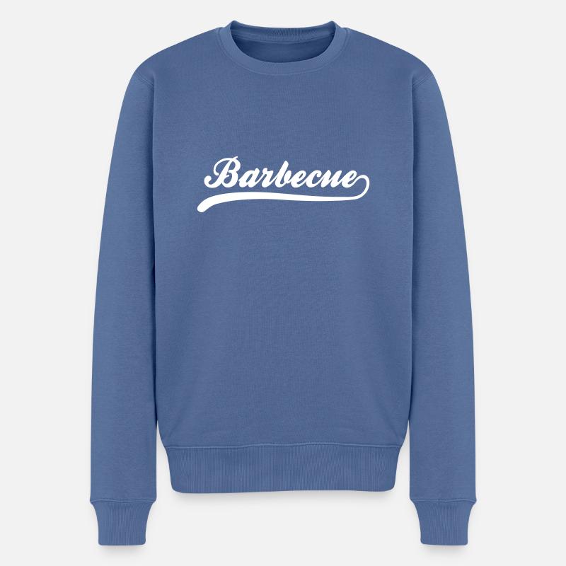 Barbecue - Männer Premium Bio Pullover - Taubenblau