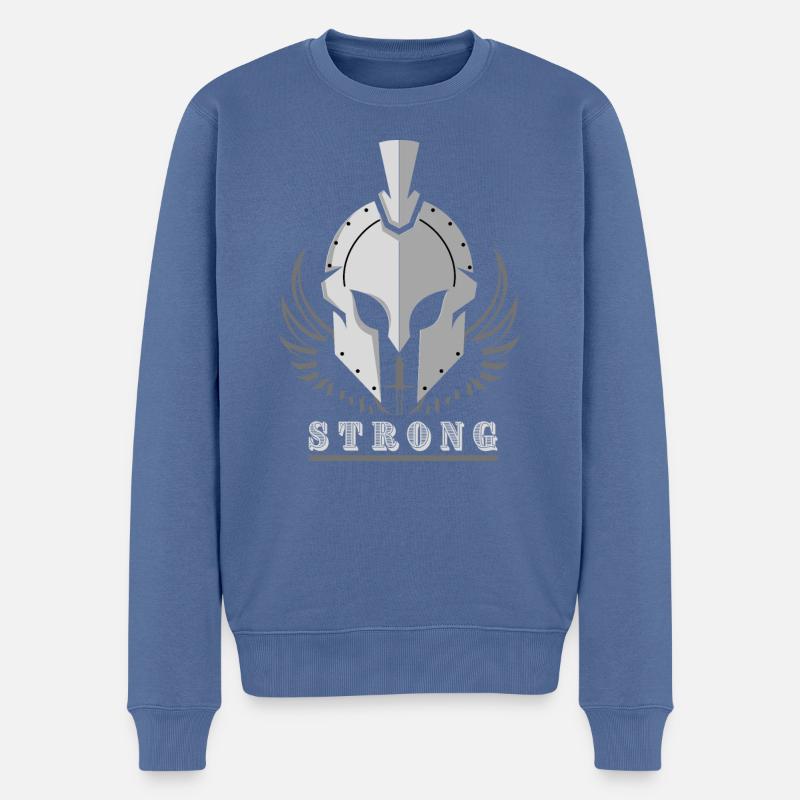 fort - Pull Premium bio Homme - bleu pigeon