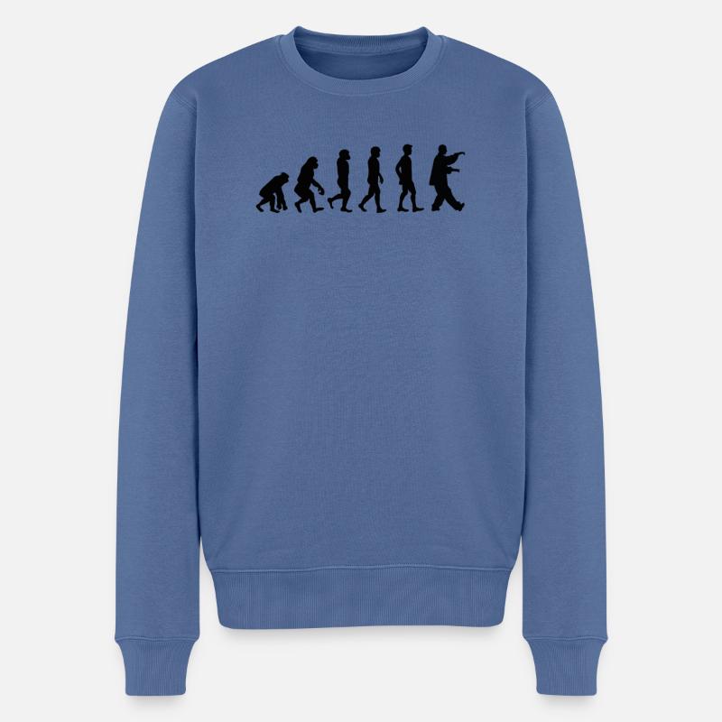 Évolution Tai Chi Taiji Chuan - Pull Premium bio Homme - bleu pigeon
