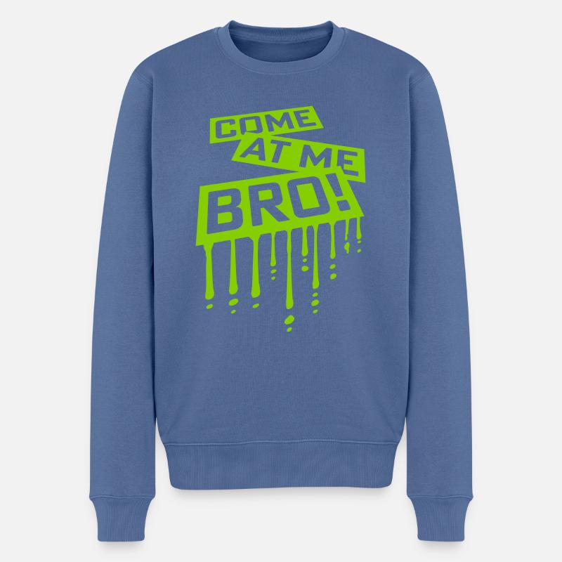 Viens à moi bro - Pull Premium bio Homme - bleu pigeon