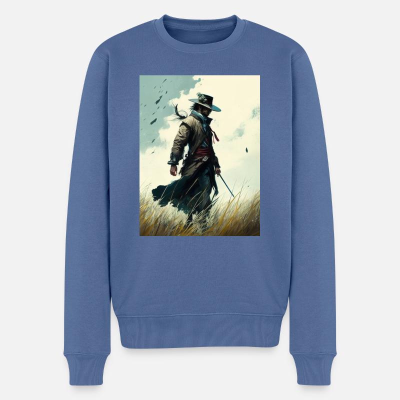 Samourai I - Pull Premium bio Homme - bleu pigeon
