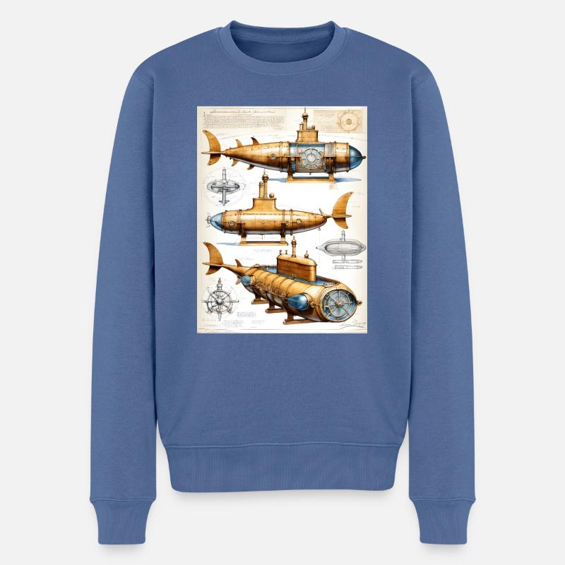 U-Boot #2 - Männer Premium Bio Pullover - Taubenblau