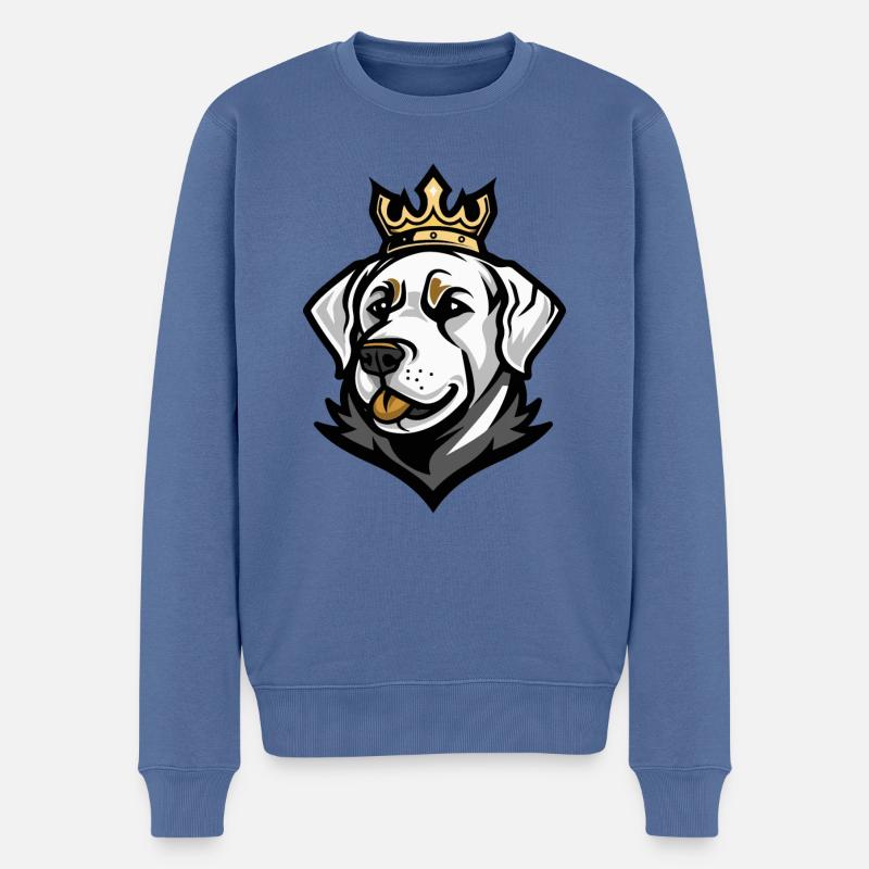 Couronne de chien Labrador - Pull Premium bio Homme - bleu pigeon