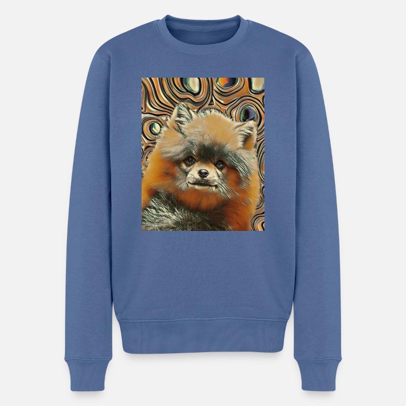 Bébés animaux mignons et moelleux - chien - Pull Premium bio Homme - bleu pigeon