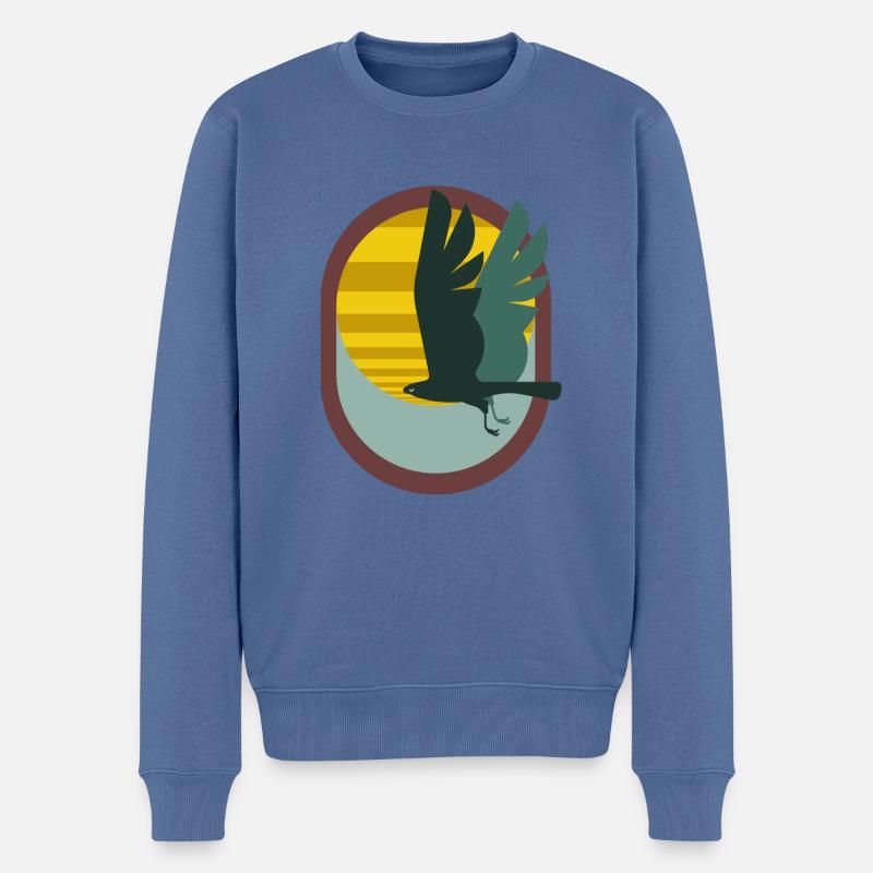 Falkenflug - Männer Premium Bio Pullover - Taubenblau