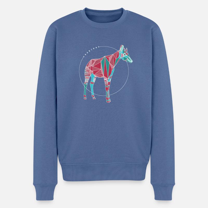 cercle okapi - Pull Premium bio Homme - bleu pigeon