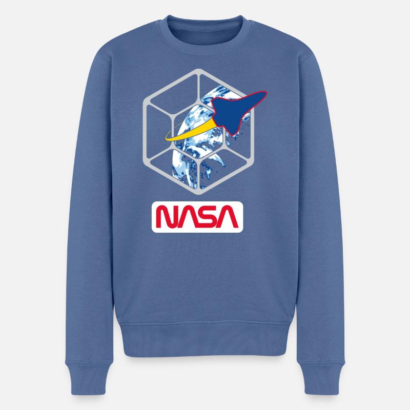 NASA Orbite Terrestre - Pull Premium bio Homme - bleu pigeon