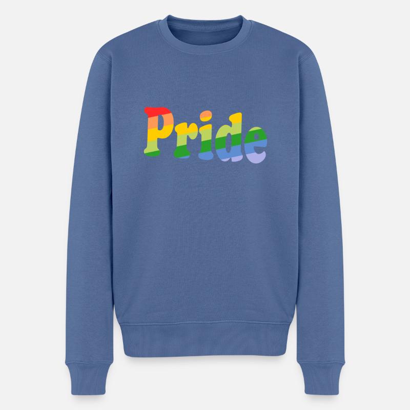 Orgullo - Stolz - Männer Premium Bio Pullover - Taubenblau