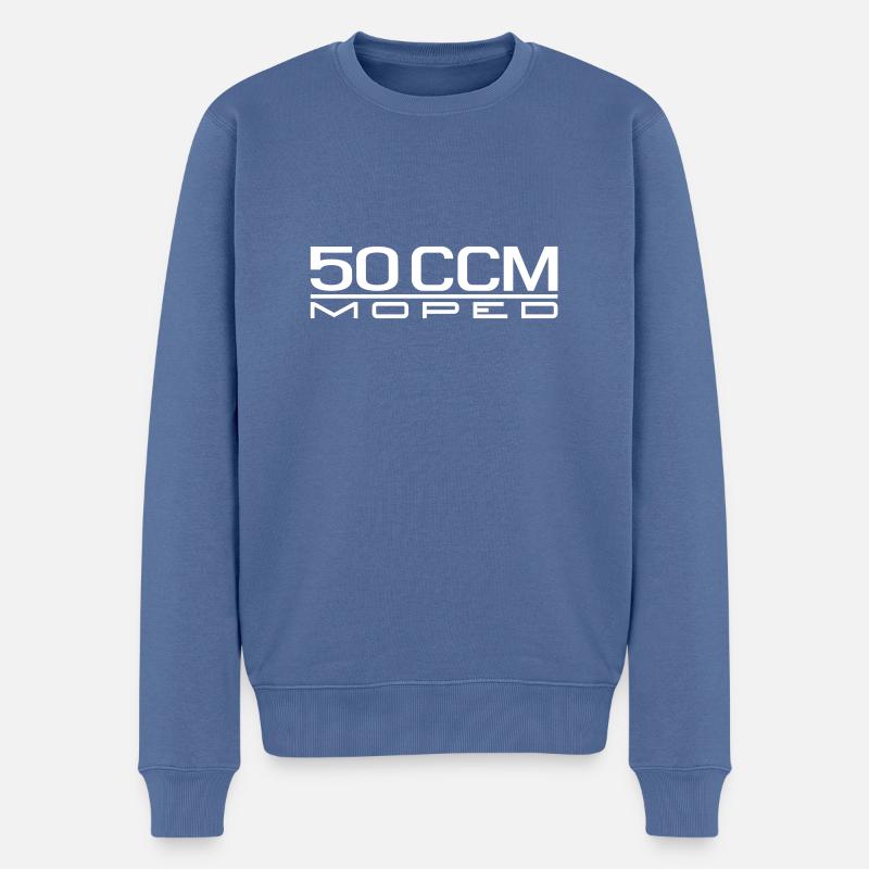 50 ccm Moped Emblem - Männer Premium Bio Pullover - Taubenblau