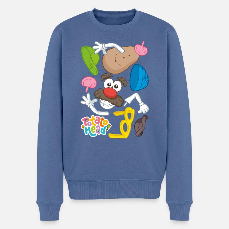 Mr. Potato Head séparés - Pull Premium bio Homme - bleu pigeon