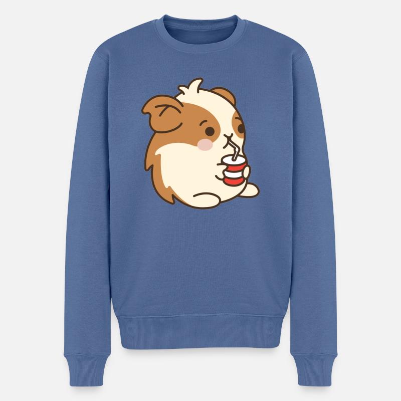 Hamster - Männer Premium Bio Pullover - Taubenblau